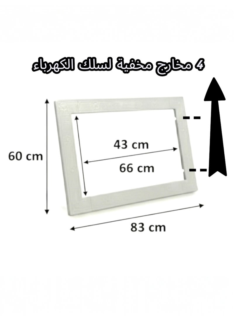 بهنس برواز مكيف شباك ذكي بلاستيك بني جاهز عالي الجودة براويز مكيفات شباك لاحاجة الى مسامير التثبيت اطار و ديكور المكيف الشباك مانعة للغبار والحشرات يحافظ على هواء التكييف كاملا بالغرفة سهولة الفك التركيب التنظيف - Image 3